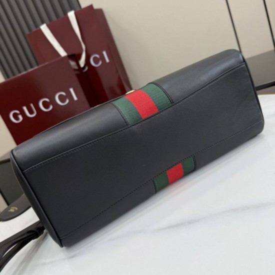 Replica Borsa a mano media Gucci Paparazzo 875018 nera Imitazione Outlet Fallate