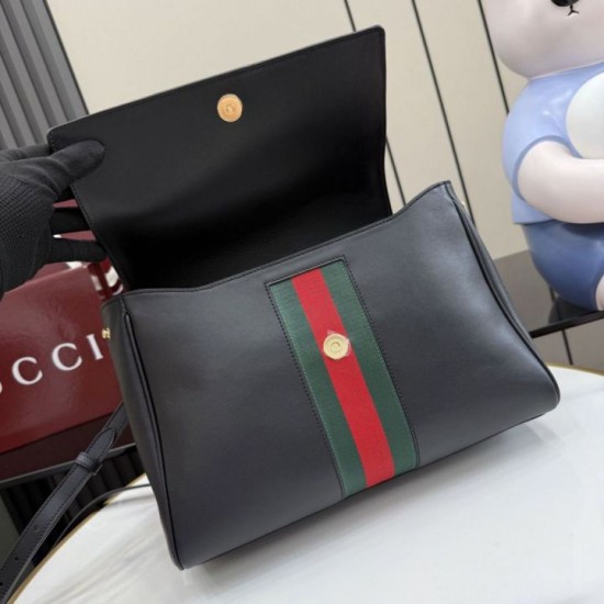 Replica Borsa a mano media Gucci Paparazzo 875018 nera Imitazione Outlet Fallate