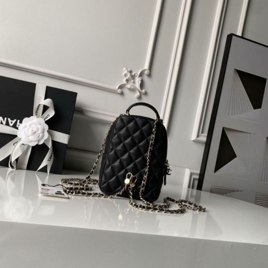 Replica Zaino Chanel Mini Classic trapuntato con logo CC AP3663 Nero Imitazione Outlet Fallate
