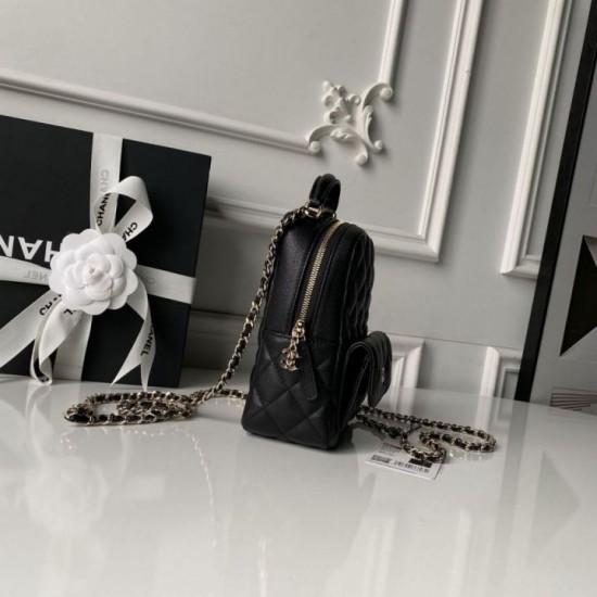 Replica Zaino Chanel Mini Classic trapuntato con logo CC AP3663 Nero Imitazione Outlet Fallate