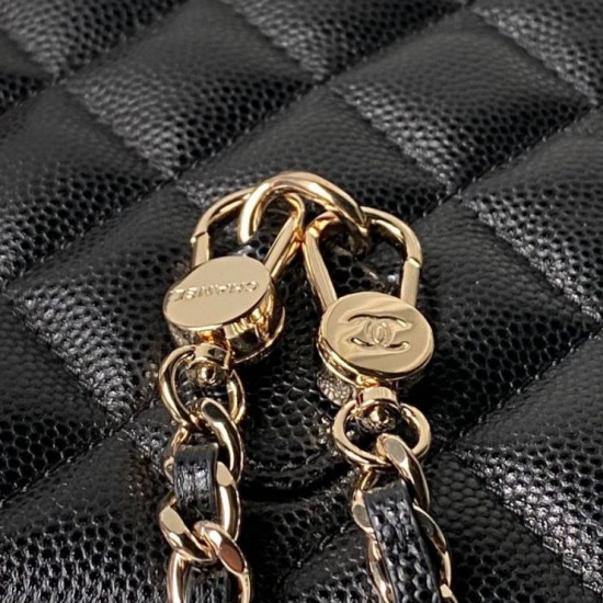 Replica Zaino Chanel Mini Classic trapuntato con logo CC AP3663 Nero Imitazione Outlet Fallate