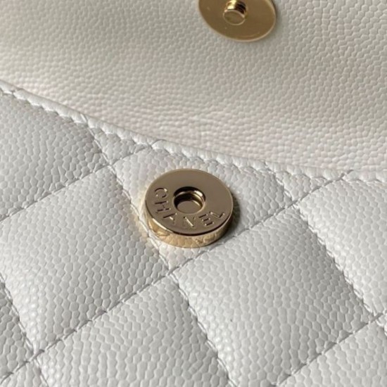 Replica Zaino Chanel Mini Classic trapuntato con logo CC AP3663 bianco Imitazione Outlet Fallate