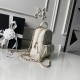 Replica Zaino Chanel Mini Classic trapuntato con logo CC AP3663 bianco Imitazione Outlet Fallate