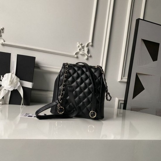 Replica Zaino Chanel Duma piccolo 21cm nero Imitazione Outlet Fallate