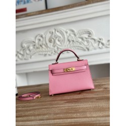 Replica Borsa Hermes Mini Kelly II Sellier Epsom Arancio Imitazione Outlet Fallate
