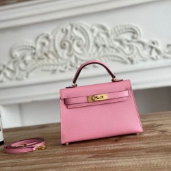 Replica Borsa Hermes Mini Kelly II Sellier Epsom Arancio Imitazione Outlet Fallate
