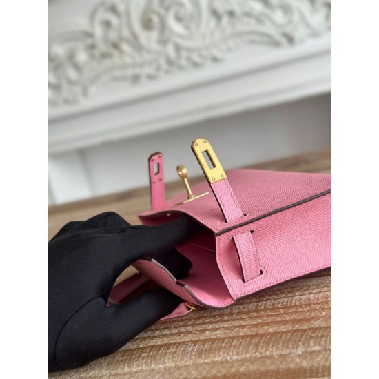 Replica Borsa Hermes Mini Kelly II Sellier Epsom Arancio Imitazione Outlet Fallate