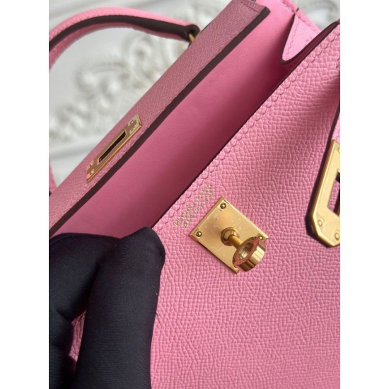 Replica Borsa Hermes Mini Kelly II Sellier Epsom Arancio Imitazione Outlet Fallate