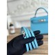 Replica Borsa Hermes Mini Kelly II Sellier Epsom Azzurro chiaro Imitazione Outlet Fallate