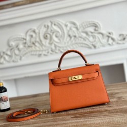 Replica Borsa Hermes Mini Kelly II Sellier Epsom Rosa Imitazione Outlet Fallate