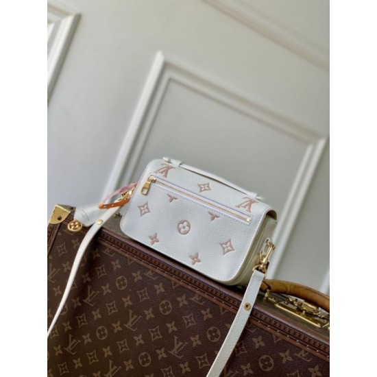 Replica Borsa Louis Vuitton Pochette Métis East West M27575 bianca Imitazione Outlet Fallate