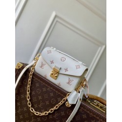 Replica Borsa Louis Vuitton Pochette Métis East West M27575 bianca Imitazione Outlet Fallate