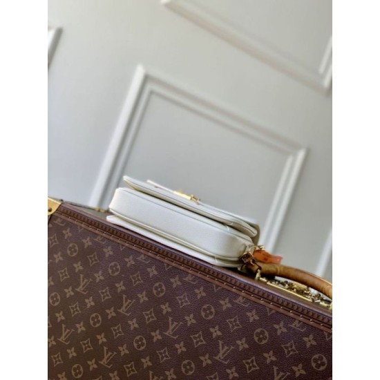 Replica Borsa Louis Vuitton Pochette Métis East West M27575 bianca Imitazione Outlet Fallate