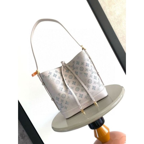 Replica Borsa a secchiello Louis Vuitton Flore M12496 M12139 grigia Imitazione Outlet Fallate