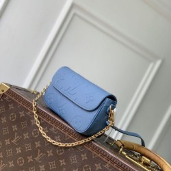 Replica Portafoglio Louis Vuitton con catena Ivy M27755 Blu Imitazione Outlet Fallate