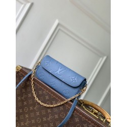 Replica Portafoglio Louis Vuitton con catena Ivy M27755 Blu Imitazione Outlet Fallate
