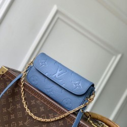 Replica Portafoglio Louis Vuitton con catena Ivy M27755 Blu Imitazione Outlet Fallate