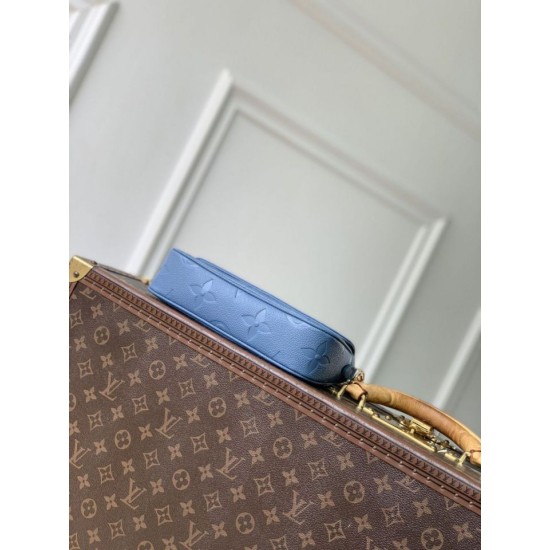 Replica Portafoglio Louis Vuitton con catena Ivy M27755 Blu Imitazione Outlet Fallate