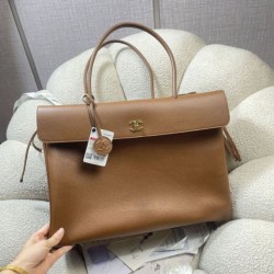 Repliche Perfette Borsa shopping grande Chanel 26S Jennie AS6289 marrone Imitazione Outlet