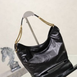 Repliche Perfette Borsa a tracolla YSL Saint Laurent Hortense Hobo nera Imitazione Outlet