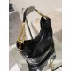 Replica Borsa a tracolla YSL Saint Laurent Hortense Hobo nera Ralsa Online Repliche Perfette Borsa a tracolla YSL Saint Laurent Hortense Hobo nera Imitazione Outlet