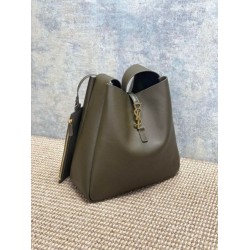 Repliche Perfette Borsa Hobo Grande YSL Saint Laurent Le 5 à 7 morbida muschio chiaro Imitazione Outlet
