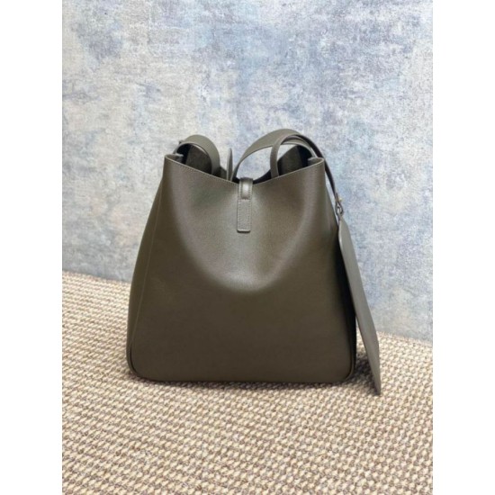 Repliche Perfette Borsa Hobo Grande YSL Saint Laurent Le 5 à 7 morbida muschio chiaro Imitazione Outlet
