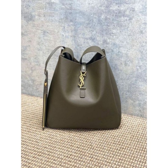 Repliche Perfette Borsa Hobo Grande YSL Saint Laurent Le 5 à 7 morbida muschio chiaro Imitazione Outlet