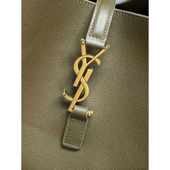 Repliche Perfette Borsa Hobo Grande YSL Saint Laurent Le 5 à 7 morbida muschio chiaro Imitazione Outlet