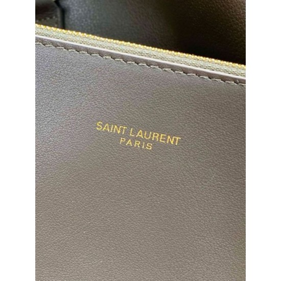 Repliche Perfette Borsa Hobo Grande YSL Saint Laurent Le 5 à 7 morbida muschio chiaro Imitazione Outlet