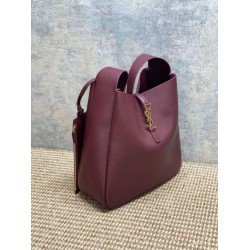 Repliche Perfette Borsa Hobo Grande YSL Saint Laurent Le 5 à 7 morbida Borgogna Imitazione Outlet
