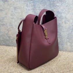 Repliche Perfette Borsa Hobo Grande YSL Saint Laurent Le 5 à 7 morbida Borgogna Imitazione Outlet