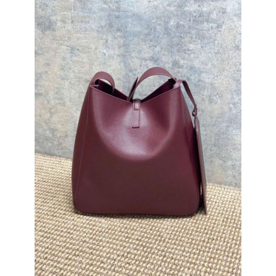 Repliche Perfette Borsa Hobo Grande YSL Saint Laurent Le 5 à 7 morbida Borgogna Imitazione Outlet