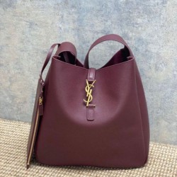 Repliche Perfette Borsa Hobo Grande YSL Saint Laurent Le 5 à 7 morbida Borgogna Imitazione Outlet