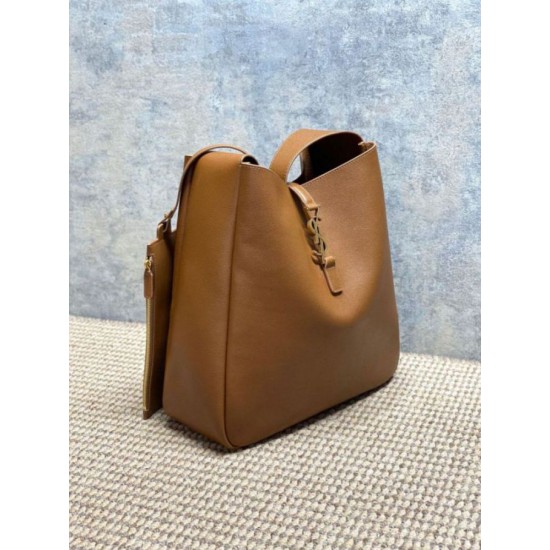 Repliche Perfette Borsa Hobo Grande YSL Saint Laurent Le 5 à 7 morbida marrone Imitazione Outlet