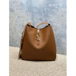 Repliche Perfette Borsa Hobo Grande YSL Saint Laurent Le 5 à 7 morbida marrone Imitazione Outlet
