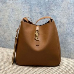 Repliche Perfette Borsa Hobo Grande YSL Saint Laurent Le 5 à 7 morbida marrone Imitazione Outlet