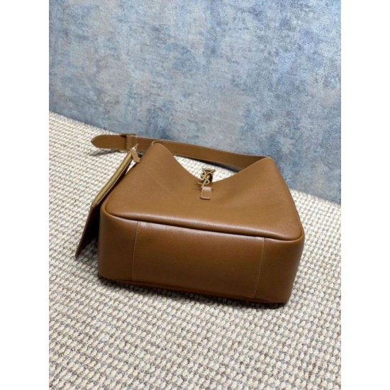 Repliche Perfette Borsa Hobo Grande YSL Saint Laurent Le 5 à 7 morbida marrone Imitazione Outlet