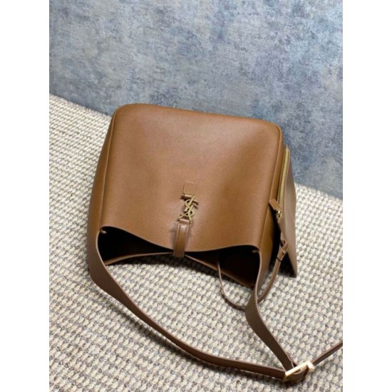 Repliche Perfette Borsa Hobo Grande YSL Saint Laurent Le 5 à 7 morbida marrone Imitazione Outlet