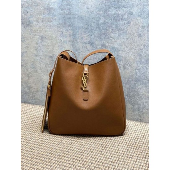 Repliche Perfette Borsa Hobo Grande YSL Saint Laurent Le 5 à 7 morbida marrone Imitazione Outlet