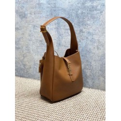 Repliche Perfette Borsa a tracolla piccola morbida Hobo YSL Saint Laurent Le 5 À 7 morbida marrone Imitazione Outlet