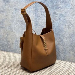 Repliche Perfette Borsa a tracolla piccola morbida Hobo YSL Saint Laurent Le 5 À 7 morbida marrone Imitazione Outlet