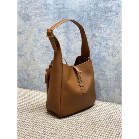 Repliche Perfette Borsa a tracolla piccola morbida Hobo YSL Saint Laurent Le 5 À 7 morbida marrone Imitazione Outlet