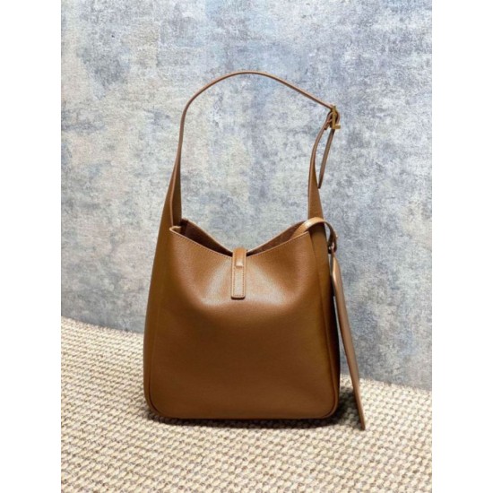 Repliche Perfette Borsa a tracolla piccola morbida Hobo YSL Saint Laurent Le 5 À 7 morbida marrone Imitazione Outlet