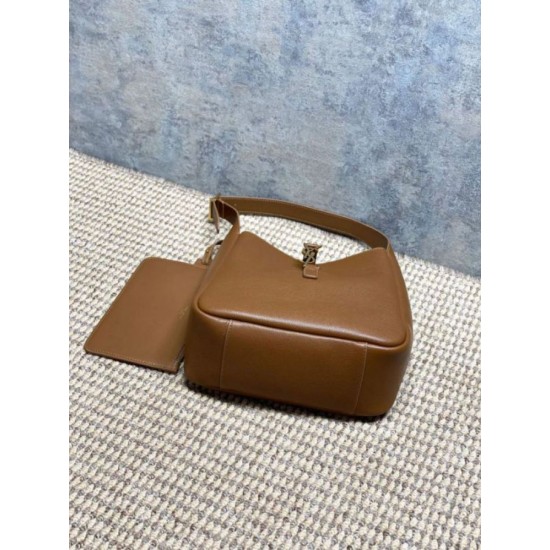 Repliche Perfette Borsa a tracolla piccola morbida Hobo YSL Saint Laurent Le 5 À 7 morbida marrone Imitazione Outlet