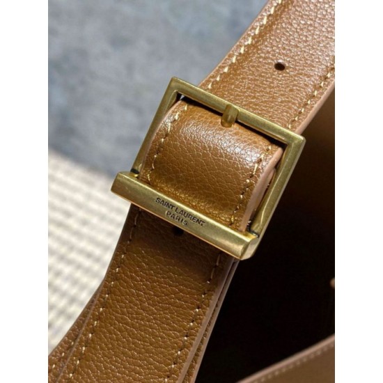 Repliche Perfette Borsa a tracolla piccola morbida Hobo YSL Saint Laurent Le 5 À 7 morbida marrone Imitazione Outlet