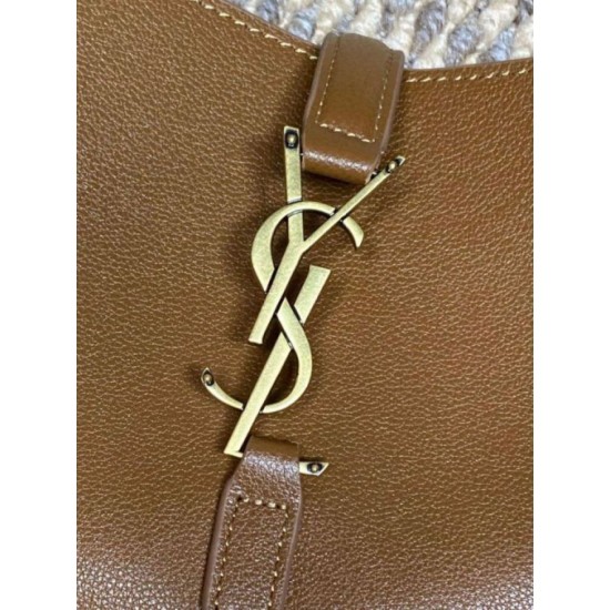 Repliche Perfette Borsa a tracolla piccola morbida Hobo YSL Saint Laurent Le 5 À 7 morbida marrone Imitazione Outlet