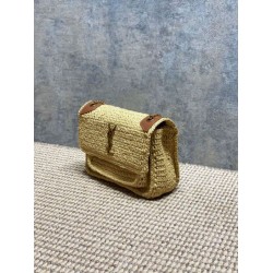 Repliche Perfette Borsa a tracolla media Niki Rafia YSL Saint Laurent Imitazione Outlet