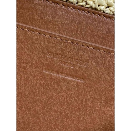 Repliche Perfette Borsa a tracolla media Niki Rafia YSL Saint Laurent Imitazione Outlet