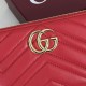 Repliche Perfette Portafoglio Gucci GG Marmont trapuntato con cerniera 443123 Rosso Imitazione Outlet